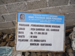 Foto: Papan nama proyek (Doc.Din)