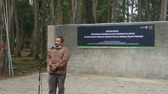 Gambar 1. Foto Bapak M.Tidar Hetsaputra saat penyampaian sambutan