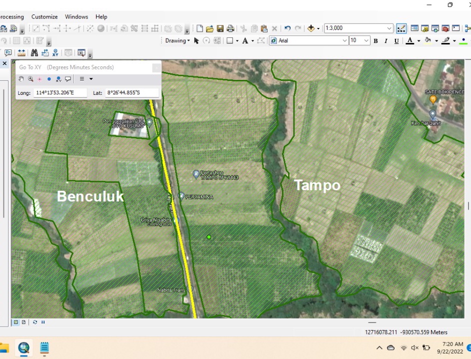Foto : gambar GBS Dari titik koordinat 8°26'44.855"S 114°13'53.206"E (Doc. Dispertan Banyuwangi. Istimewa).